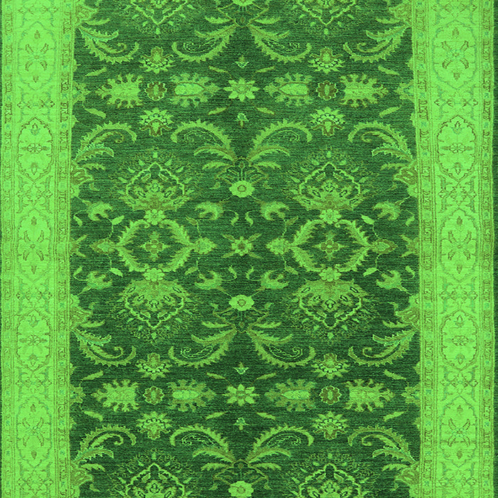 Oriental Green Traditional Rug, urb793grn