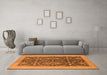 Machine Washable Oriental Orange Traditional Area Rugs in a Living Room, wshurb793org