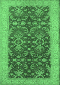 Oriental Emerald Green Traditional Rug, urb793emgrn