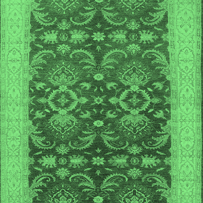 Oriental Emerald Green Traditional Rug, urb793emgrn