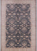 Mid-Century Modern Khaki Rose Pink Oriental Rug, urb793