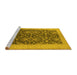 Sideview of Machine Washable Oriental Yellow Traditional Rug, wshurb793yw