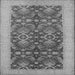 Square Machine Washable Oriental Gray Traditional Rug, wshurb793gry