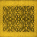 Square Oriental Yellow Traditional Rug, urb793yw