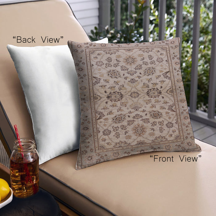 Front View of Mid-Century Modern Urban Square Chestnut Brown Throw Pillow, 18 inch by 18 inch, pwurb794