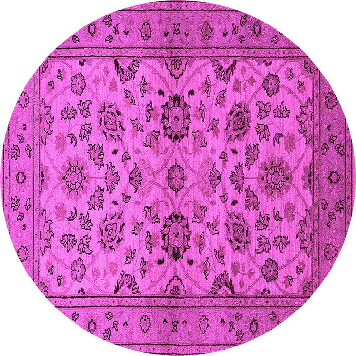 Round Oriental Pink Traditional Rug, urb794pnk