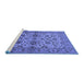 Sideview of Machine Washable Oriental Blue Traditional Rug, wshurb794blu