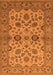 Machine Washable Oriental Orange Traditional Area Rugs, wshurb794org