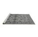 Sideview of Machine Washable Oriental Gray Traditional Rug, wshurb794gry