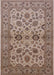 Machine Washable Industrial Modern Chestnut Brown Rug, wshurb794