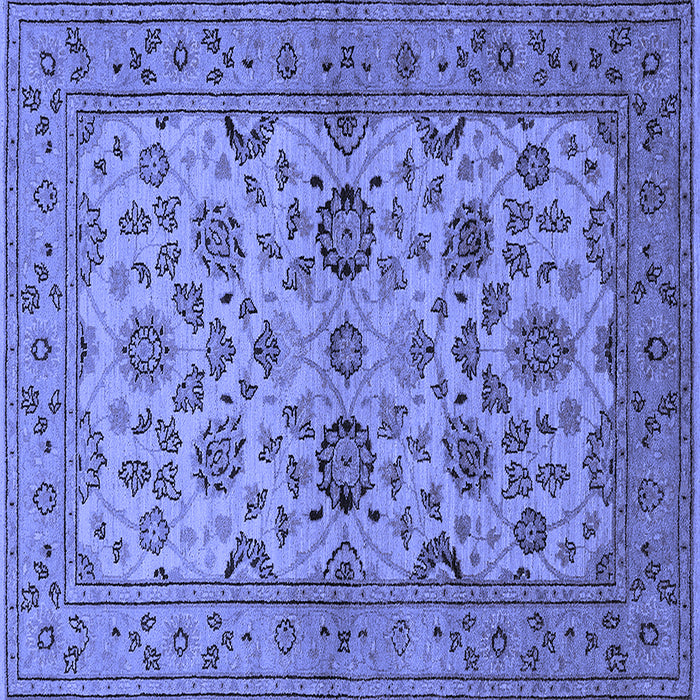Square Oriental Blue Traditional Rug, urb794blu