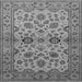 Square Machine Washable Oriental Gray Traditional Rug, wshurb794gry