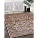 Machine Washable Industrial Modern Chestnut Brown Rug in a Family Room, wshurb794