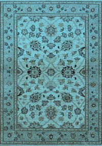 Oriental Light Blue Traditional Rug, urb794lblu