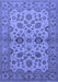 Machine Washable Oriental Blue Traditional Rug, wshurb794blu