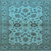 Square Oriental Light Blue Traditional Rug, urb794lblu