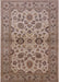Mid-Century Modern Chestnut Brown Oriental Rug, urb794