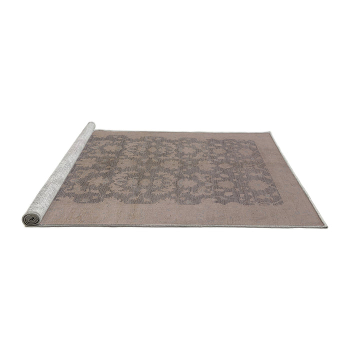 Sideview of Machine Washable Industrial Modern Rose Dust Purple Rug, wshurb795