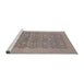 Sideview of Machine Washable Industrial Modern Rose Dust Purple Rug, wshurb795