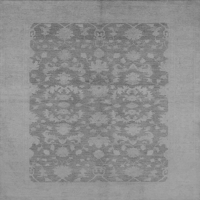 Square Machine Washable Oriental Gray Traditional Rug, wshurb795gry