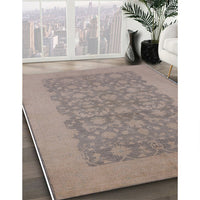 Mid-Century Modern Rose Purple Oriental Rug, urb795