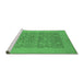 Sideview of Machine Washable Oriental Emerald Green Traditional Area Rugs, wshurb795emgrn