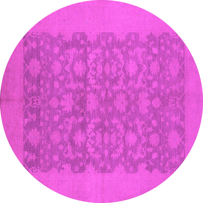 Round Oriental Pink Traditional Rug, urb795pnk