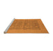Sideview of Machine Washable Oriental Orange Traditional Area Rugs, wshurb795org