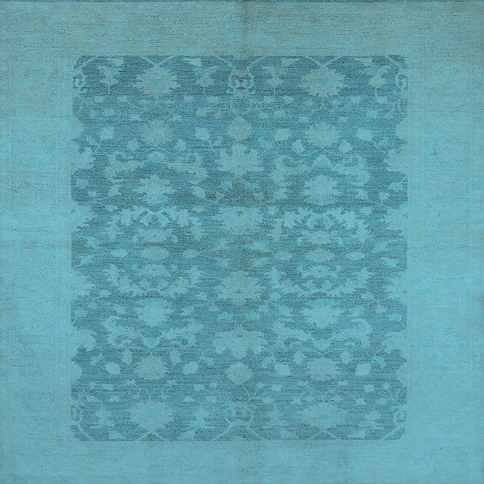 Square Oriental Light Blue Traditional Rug, urb795lblu