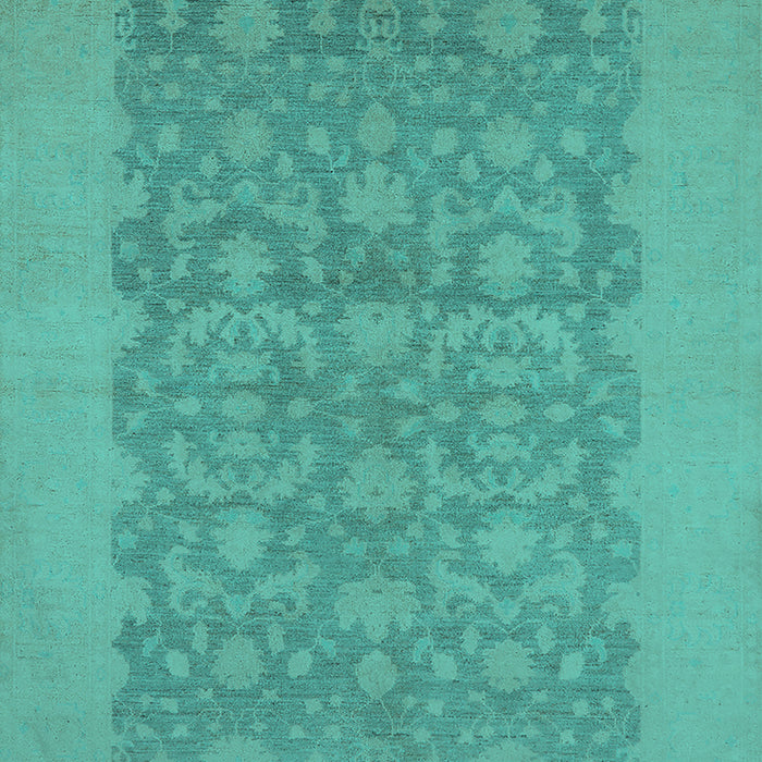Machine Washable Oriental Turquoise Traditional Area Rugs, wshurb795turq
