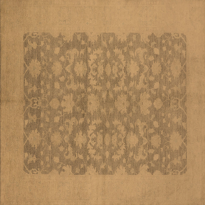 Square Oriental Brown Traditional Rug, urb795brn