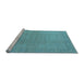 Sideview of Machine Washable Oriental Light Blue Traditional Rug, wshurb796lblu