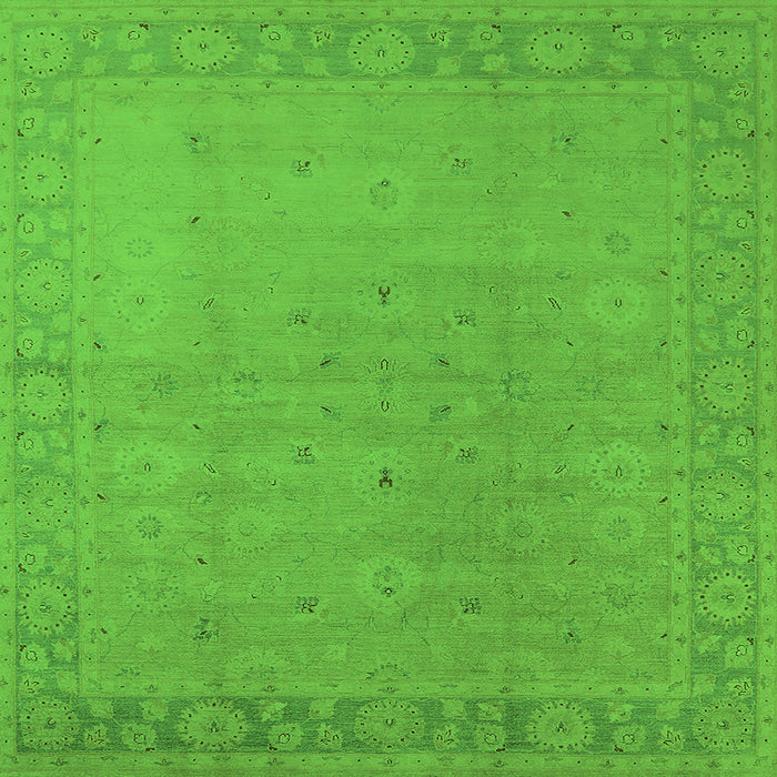 Square Oriental Green Traditional Rug, urb796grn