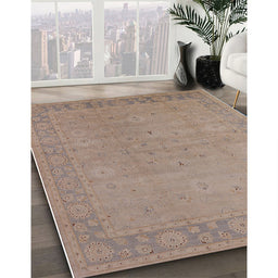 Machine Washable Industrial Modern Dark Almond Brown Rug in a Family Room, wshurb796