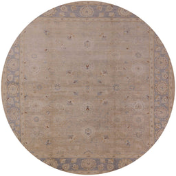 Round Machine Washable Industrial Modern Dark Almond Brown Rug, wshurb796