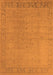 Machine Washable Oriental Orange Traditional Area Rugs, wshurb796org