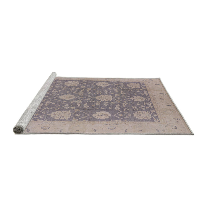 Sideview of Machine Washable Industrial Modern Rose Dust Purple Rug, wshurb797