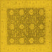 Square Oriental Yellow Traditional Rug, urb797yw