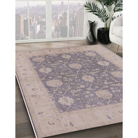 Mid-Century Modern Rose Purple Oriental Rug, urb797