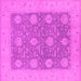 Square Oriental Pink Traditional Rug, urb797pnk