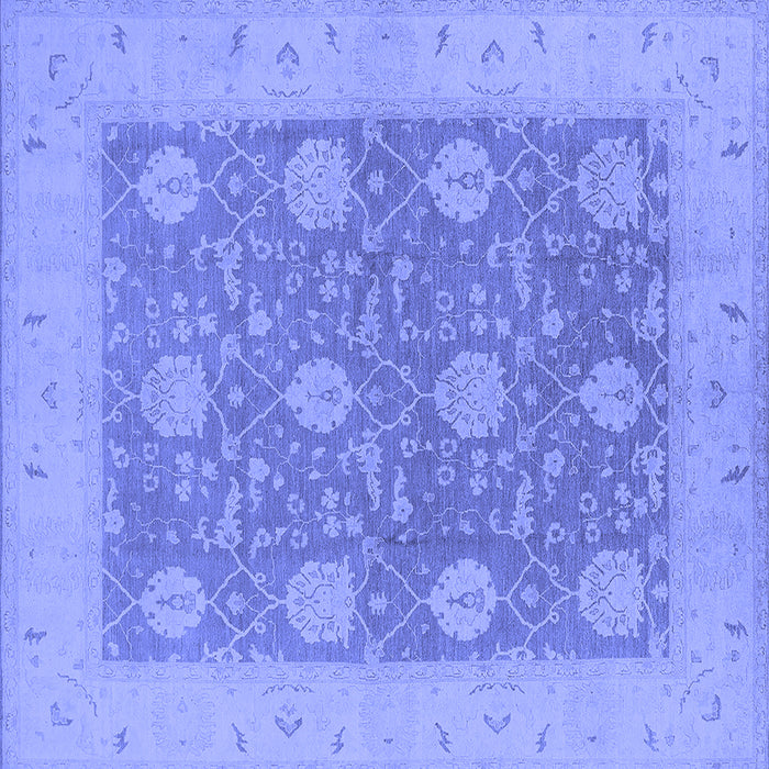 Square Oriental Blue Traditional Rug, urb797blu
