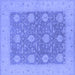 Square Oriental Blue Traditional Rug, urb797blu