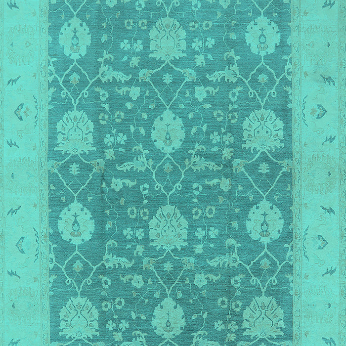 Machine Washable Oriental Turquoise Traditional Area Rugs, wshurb797turq
