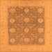 Square Oriental Orange Traditional Rug, urb797org