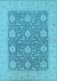 Oriental Light Blue Traditional Rug, urb797lblu