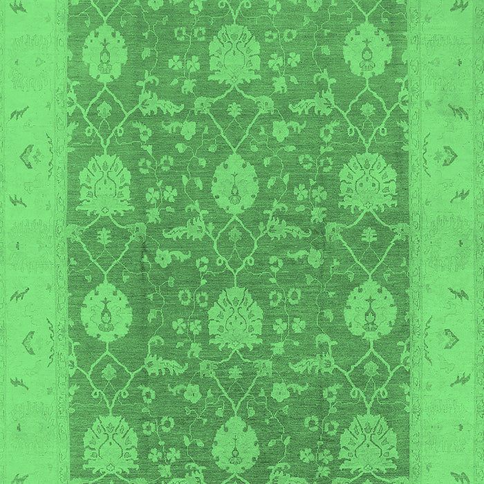 Oriental Emerald Green Traditional Rug, urb797emgrn