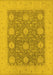 Oriental Yellow Traditional Rug, urb797yw