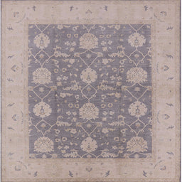 Square Mid-Century Modern Rose Purple Oriental Rug, urb797