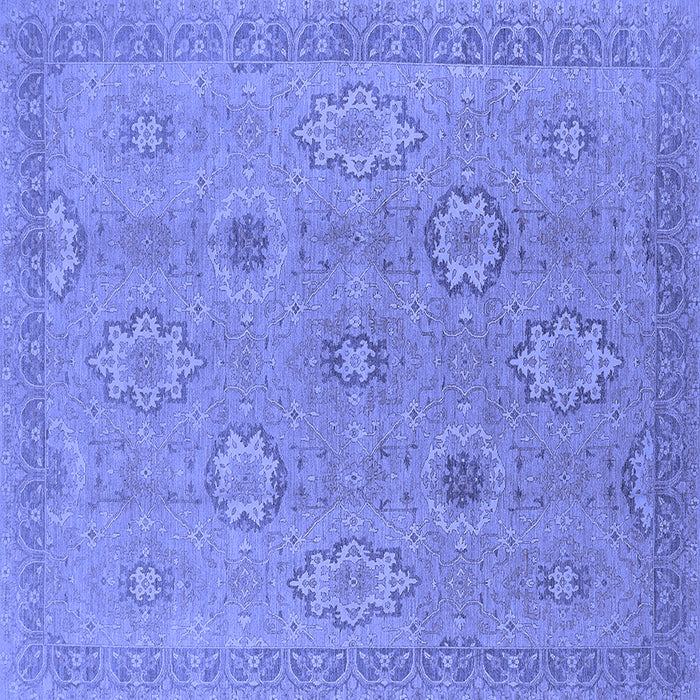 Square Oriental Blue Traditional Rug, urb798blu