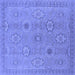 Square Oriental Blue Traditional Rug, urb798blu